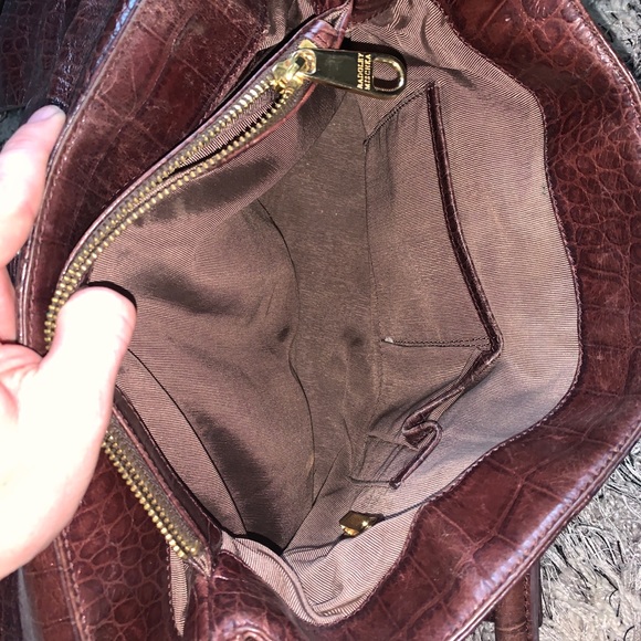 Badgley Mischka Croc Embossed Satchel - Picture 11 of 12